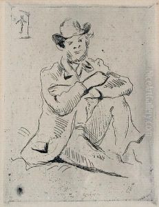 Portrait Of Armand Guillaumin by Paul Cezanne