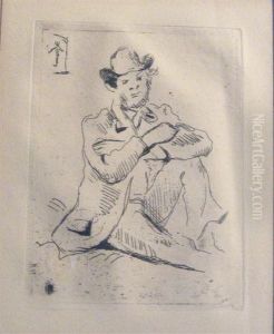 Portrait Du Peintre A. Guillaumin Au Pendu