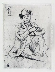 Portrait Du Peintre A. Guillaumin Au Pendu by Paul Cezanne
