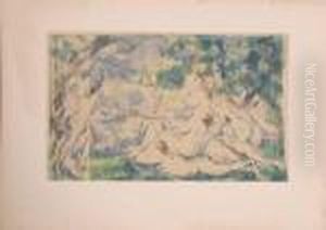 Les Baigneuses, Plate 6 by Paul Cezanne
