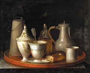 The breakfast tray by Gabriel-Germain Joncherie