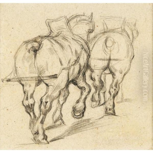 Chevaux De Trait (d'apres Gericault) - view 1