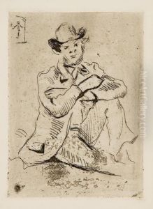 Portrait De Peintre A. Guillaumin Au Pendu (c.2) by Paul Cezanne