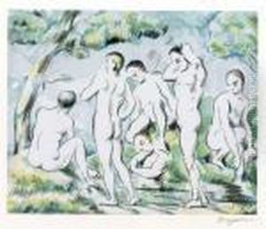 Les Baigneurs by Paul Cezanne