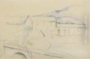 Maison Pres D'un Pont by Paul Cezanne