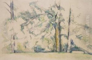 Les Grands Arbres Du Jas De Bouffan by Paul Cezanne