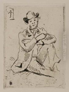 Two Etchings.
Portrait De Peintre A. Guillaumin Au Pendu by Paul Cezanne