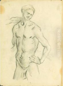 After Luca Signorelli, Male Nude - Recto After Eugene Delacroix: Sardanapalus - Verso