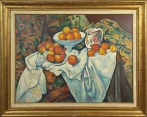 Cezanne. Natura Morta Con Alzata, Brocca E Pomi by Paul Cezanne
