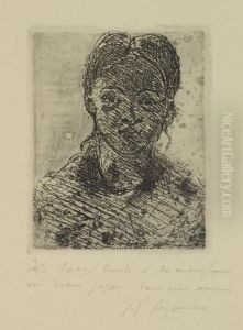 Tete De Jeune Fille - A Portrait Of Claudine by Paul Cezanne