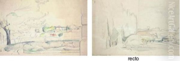 La Plaine De Bellevue (recto); Paysage Provencal (verso) - view 1