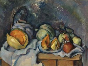 Nature Morte Aux Fruits Et Pot De Gingembre