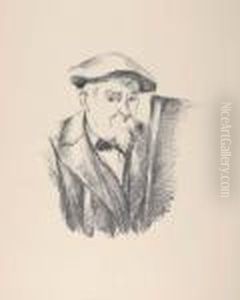 Portrait De Cezanne Par Lui-meme. by Paul Cezanne