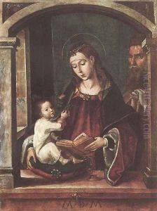 Holy Family by P. Joos van Gent and Berruguete