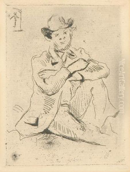 Portrait Du Peintre A. Guillaumin Au Pendu - view 1