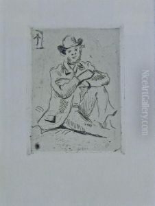 Portrait De Peintre A. Guillaumin Au Pendu