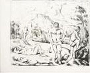 Les Baigneurs (large Plate), (venturi 1157; Druick I)