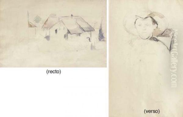 Maisonnettes (recto); L'enfant Au Chapeau De Paille Assis Sur Unechaise (verso) - view 1