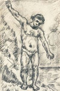 Baigneur Aux Bras Ecartes by Paul Cezanne