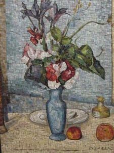 Still Life With Flowers And Oranges by Paul Cezanne