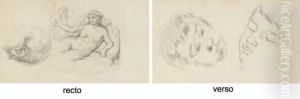 Etude Pour Leda Et Etude De Tete (recto); Deux Etudes De Paul Cezanne Fils (verso) by Paul Cezanne