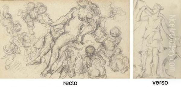 Venus Et Amours (recto); D'apres L'antique: Diane Chasseresse (verso) - view 1