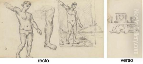 Baigneurs Et Etude De Caryatide (recto); Nature Morte (verso) - view 1