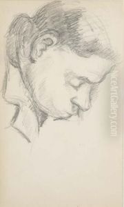 Tete D'un Garcon (probablement Paul Cezanne Fils) by Paul Cezanne
