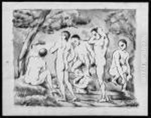 Les Baigneurs, Petite Planche (venturi 1156; Druick Iii) by Paul Cezanne