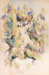 Groupe D'arbres by Paul Cezanne
