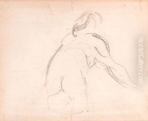 Etude D'homme (recto); And Etude Baigneuse (verso) by Paul Cezanne
