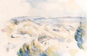 Paysage Montagneux Des Environs D'aix by Paul Cezanne