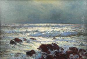 Bord De Mer Au Clair De Lune by Arsene Chabanian