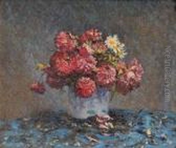 Nature Morte Aux Pivoines Et Marguerites - view 1