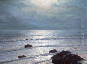 Rochers Dans Les Vagues by Arsene Chabanian