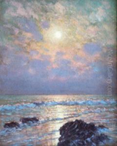 Coucher De Soleil Sur La Mer by Arsene Chabanian