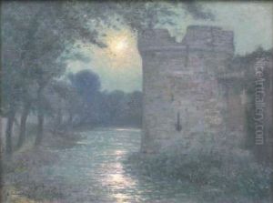 Vue Nocturne D'un Chateau by Arsene Chabanian