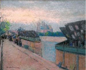 Notre-dame, La Seine Et Les Quais by Arsene Chabanian