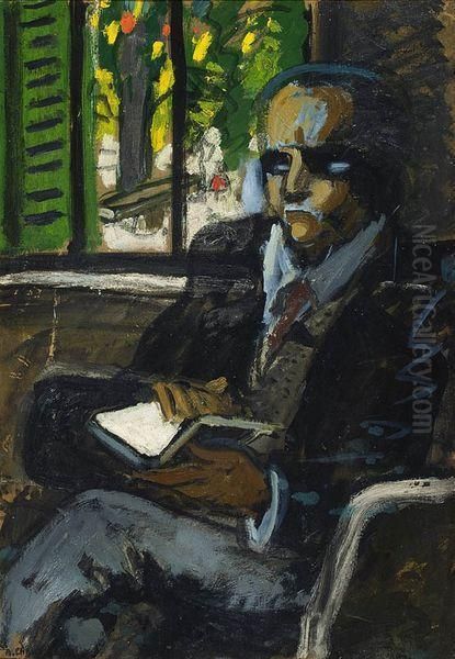 Portrait D'homme Au Livre. - view 1