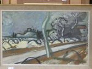Paysage Au Toit De Neige.