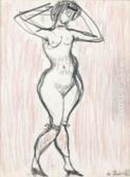 Femme Levant Les Bras - view 1