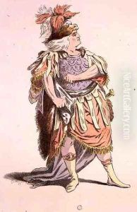 Monsieur Sarazin as Theseus in Phedre by Jean-Francois Janinet