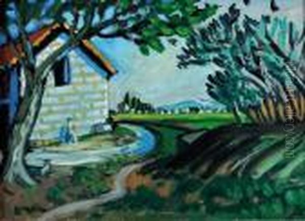 Paysage Devant La Grange Derriere Le Mas - view 1