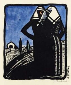 Deux Femmes Au Foulard by Auguste Chabaud