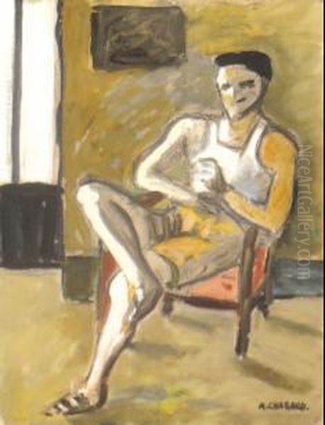 Homme Assis Dans Un Interieur - view 1
