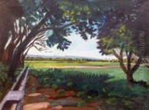 Vue Sur Le Pre Dans Les Alpilles. by Auguste Chabaud