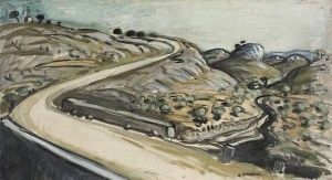 Route Et Champs D'oliviers by Auguste Chabaud