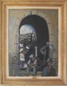 Le Porche Vu Du Village by Auguste Chabaud