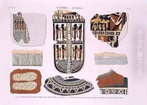 Illustrations of decorative details from the wrappings of mummies by Jomard