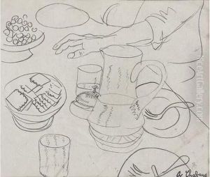 Nature Morte A La Carafe. by Auguste Chabaud
